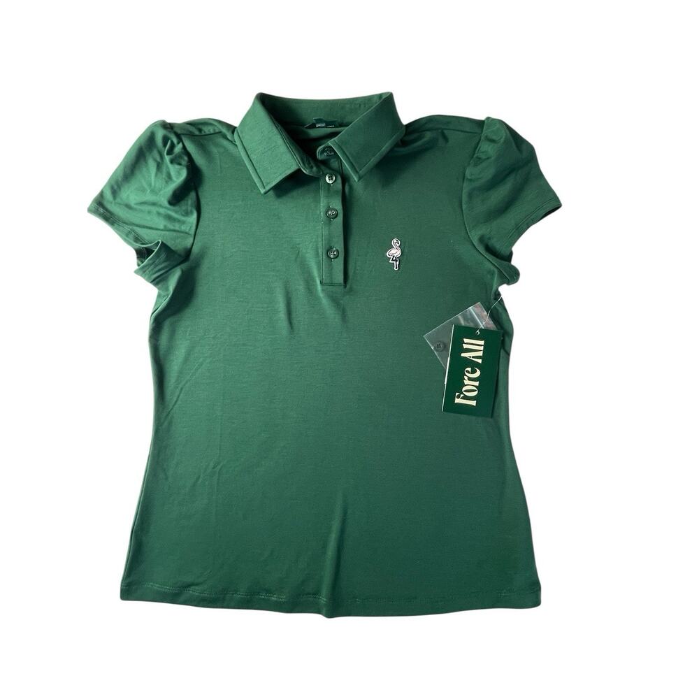 Fore All Flirty Golf Polo Green Women’s Size XL Shirt Top NWT